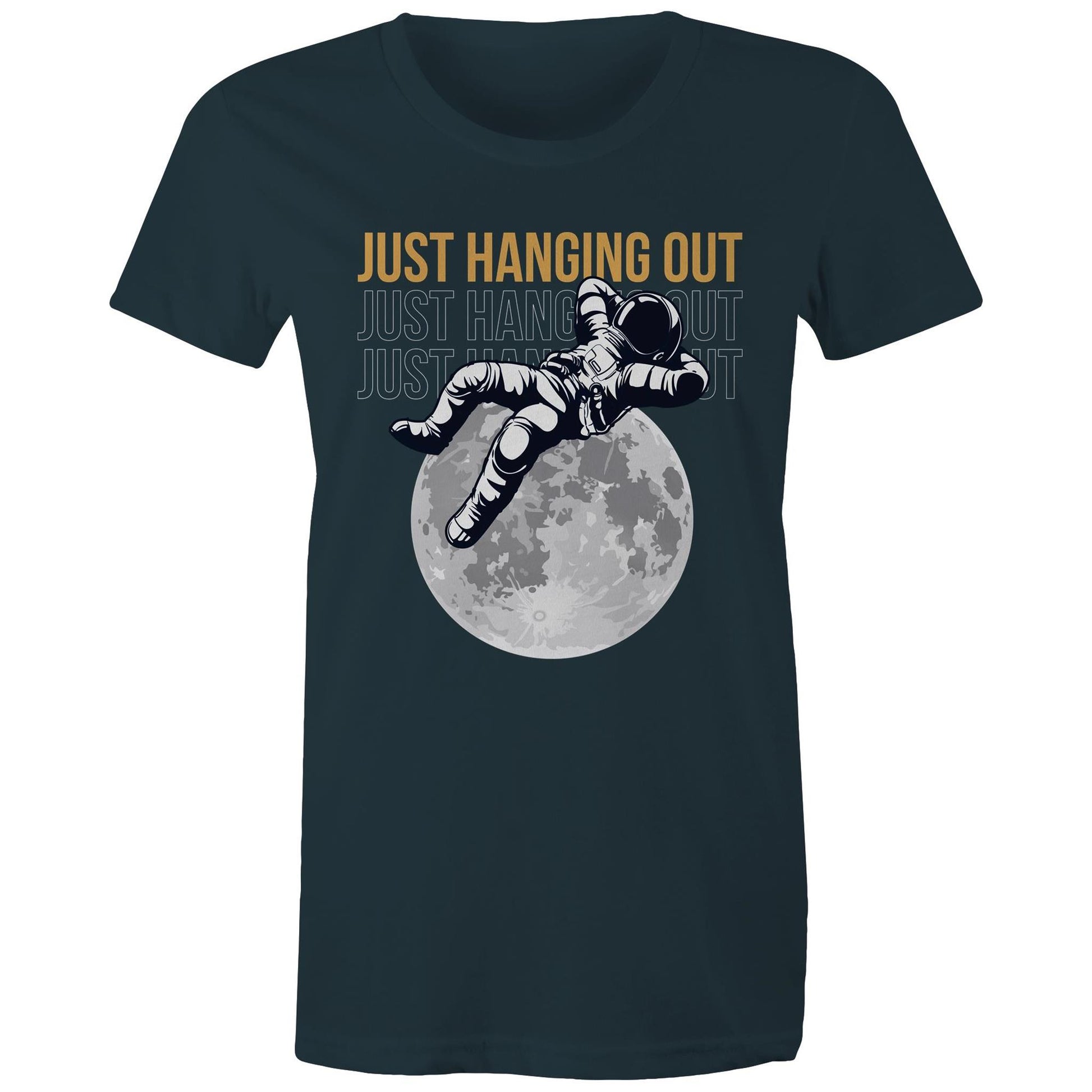 Just Hanging Out - Womens T-shirt Indigo Womens T-shirt Space