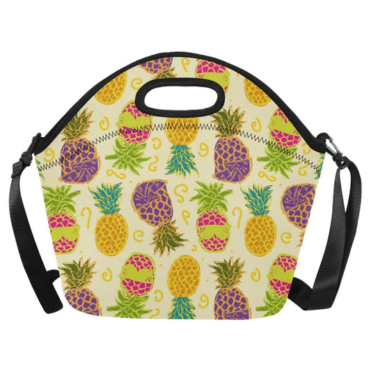 Pineapples - Neoprene Lunch Bag/Large Neoprene Lunch Bag/Large Food