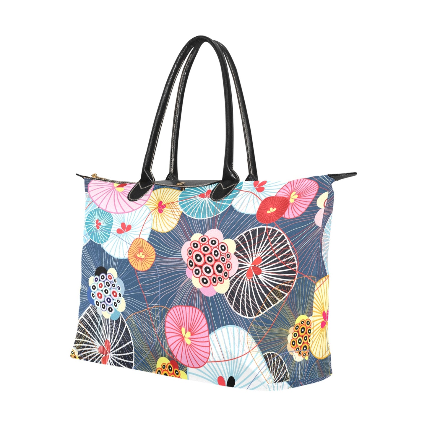 Abstract Floral - Single-Shoulder Handbag Single Shoulder Handbag