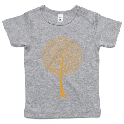Music Tree - Baby T-shirt Grey Marle Baby T-shirt kids Music Plants