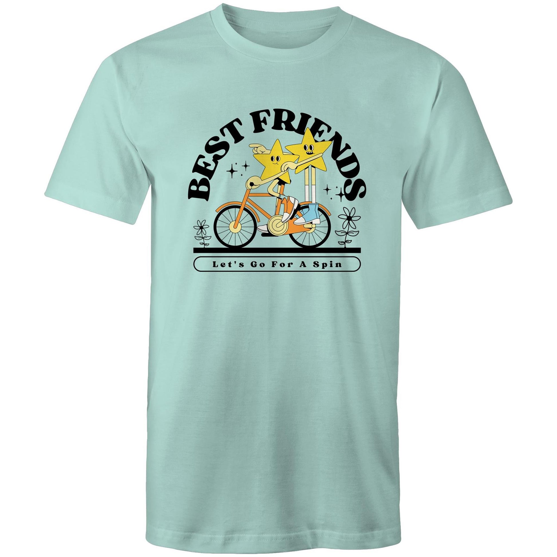 Best Friends - Mens T-Shirt Aqua Mens T-shirt Retro