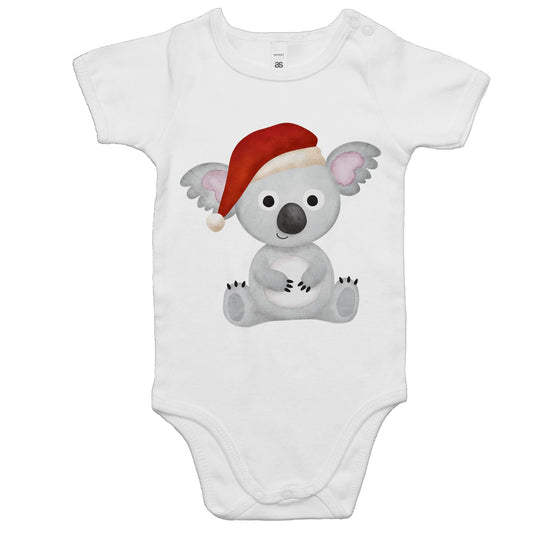 Christmas Koala - Baby Onesie Romper White Christmas Baby Bodysuit Merry Christmas
