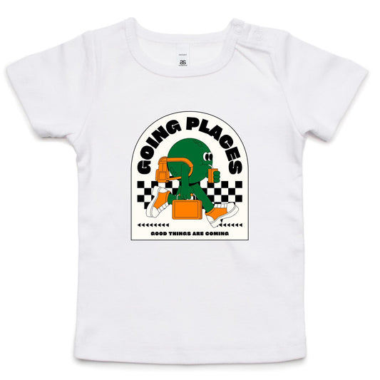 Going Places - Baby T-shirt White Baby T-shirt Retro