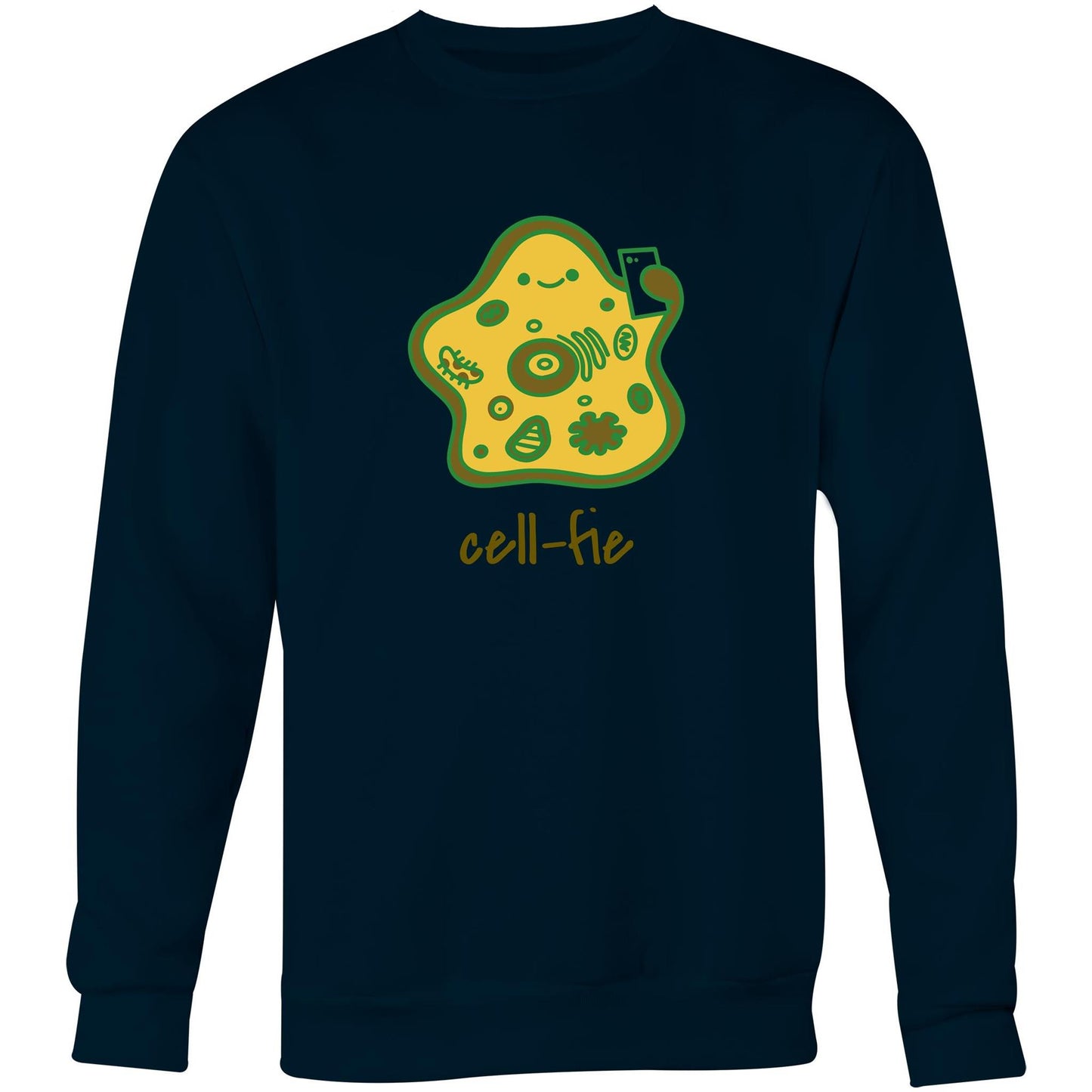 Cell-fie - Crew Sweatshirt Navy Sweatshirt Science