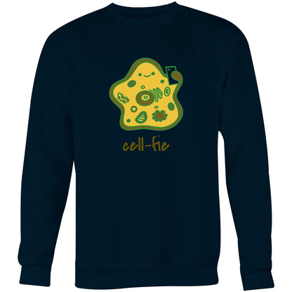 Cell-fie - Crew Sweatshirt Navy Sweatshirt Science