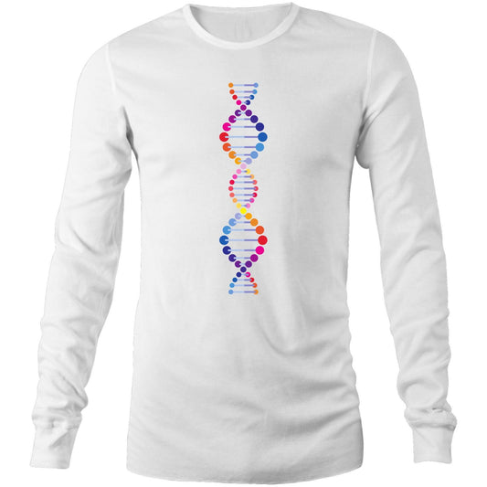 DNA - Long Sleeve T-Shirt White Unisex Long Sleeve T-shirt Mens Science Womens