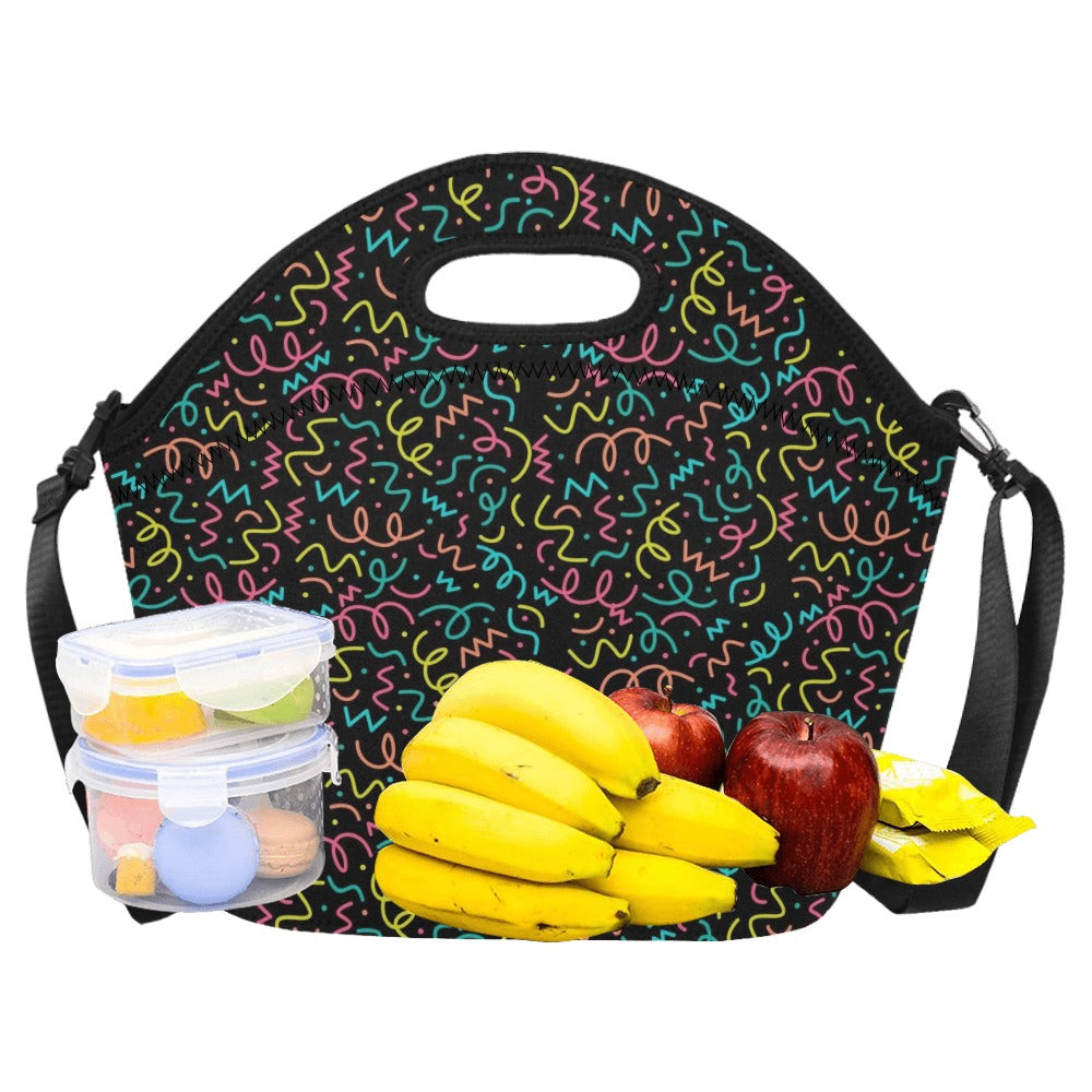 Squiggle Time - Neoprene Lunch Bag/Large Neoprene Lunch Bag/Large