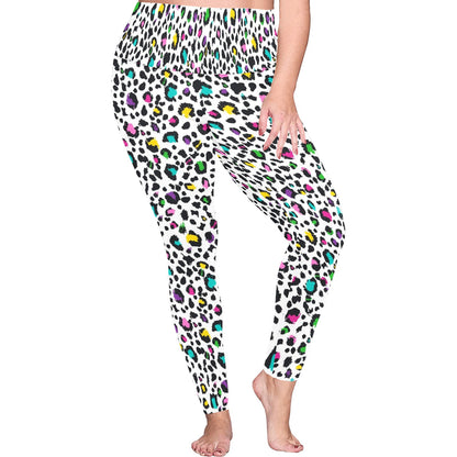 Animal Print In Colour - Women's Plus Size High Waist Leggings Women's Plus Size High Waist Leggings animal Printed Offshore