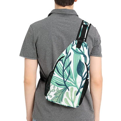 Green Foliage - Cross-Body Chest Bag Cross-Body Chest Bag Printed Offshore