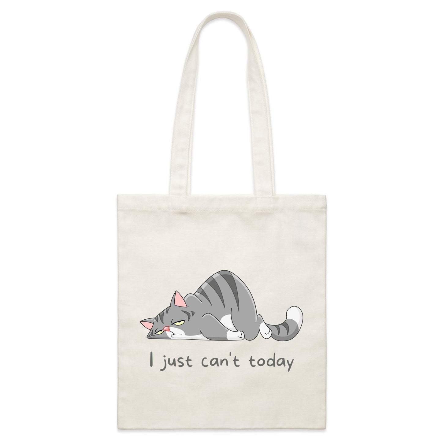 Cat, I Just Can't Today - Parcel Canvas Tote Bag Default Title Parcel Tote Bag animal