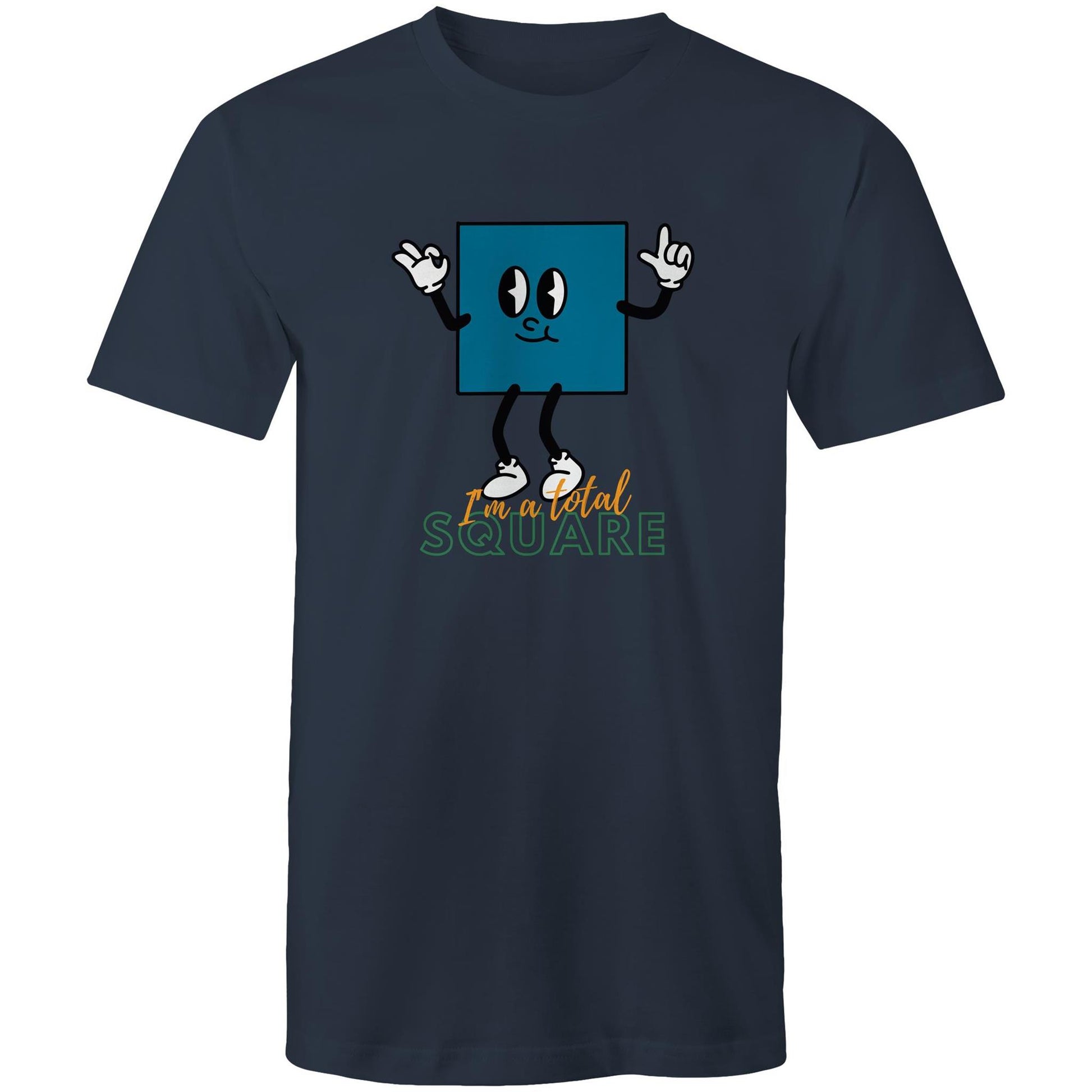 I'm A Total Square - Mens T-Shirt Navy Mens T-shirt Funny Maths Science