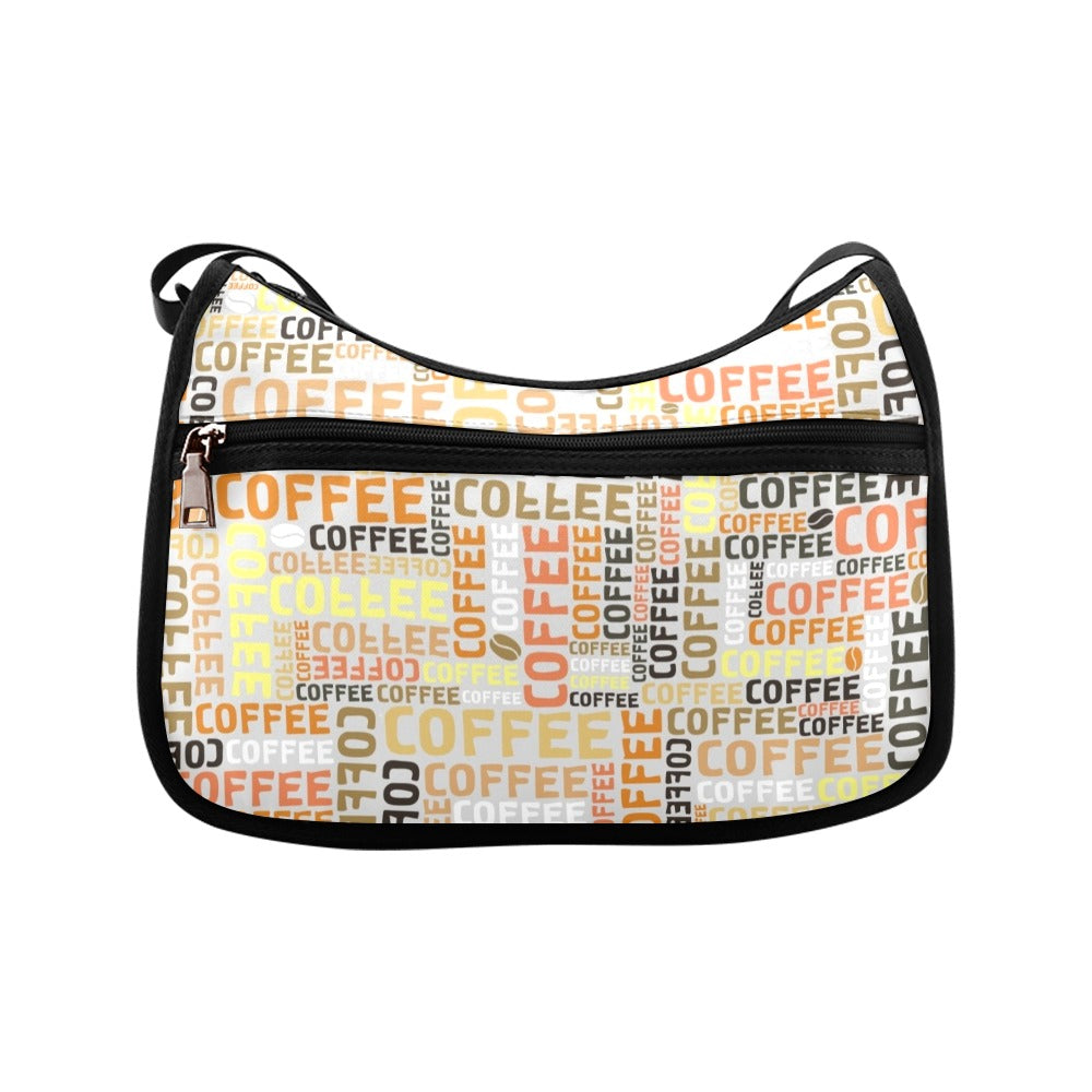 Coffee - Crossbody Fabric Handbag Crossbody Handbag