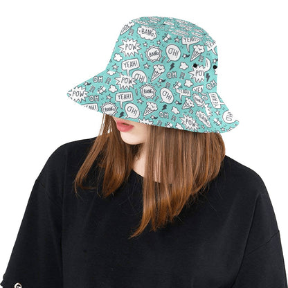 Comic Book Speech Bubbles - Bucket Hat Bucket Hat for Women comic Printed Offshore