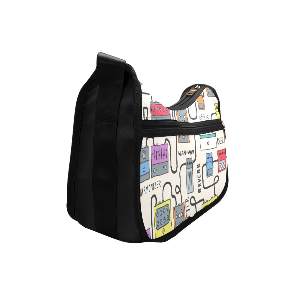 Guitar Pedals - Crossbody Fabric Handbag Crossbody Handbag