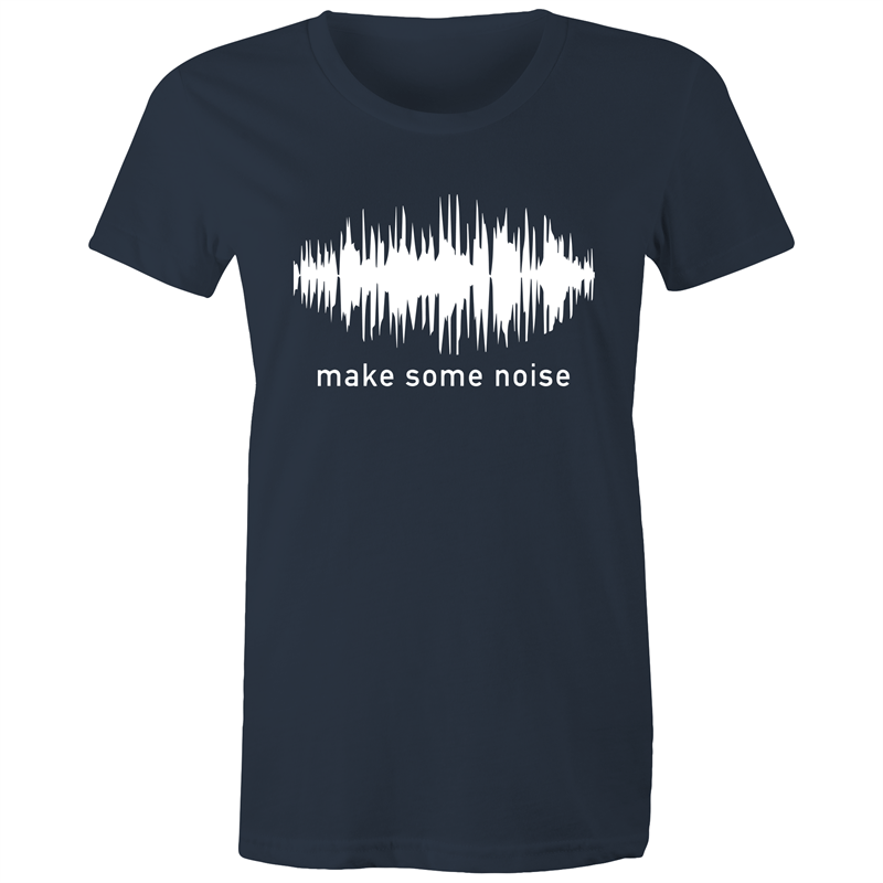 Make Some Noise - Women's T-shirt Navy Womens T-shirt Music Womens