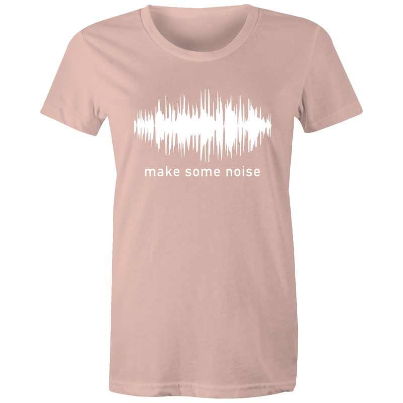 Make Some Noise - Women's T-shirt Pale Pink Womens T-shirt Music Womens