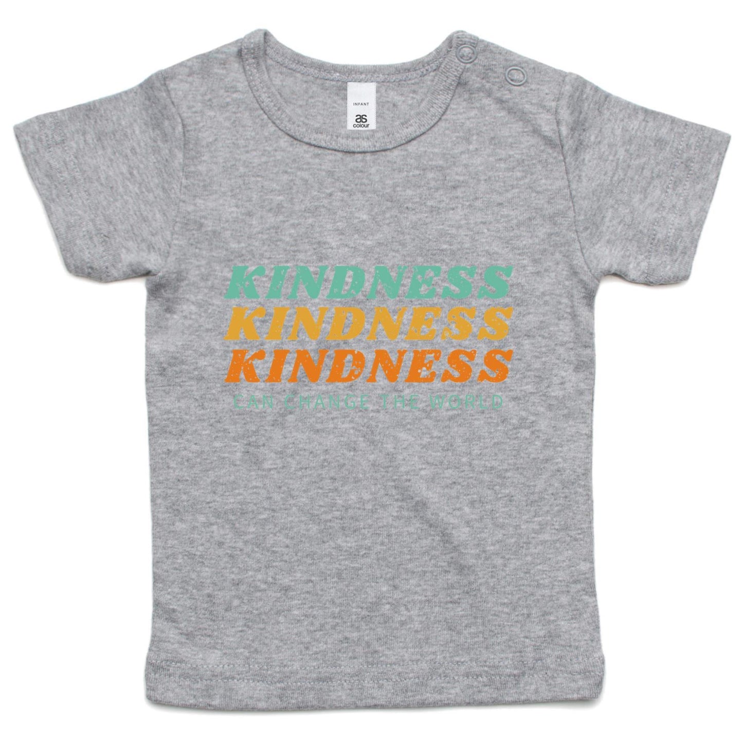 Kindness Can Change The World - Baby T-shirt Grey Marle Baby T-shirt kids