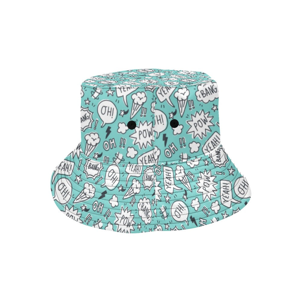 Comic Book Speech Bubbles - Bucket Hat for Men All Over Print Bucket Hat for Men comic