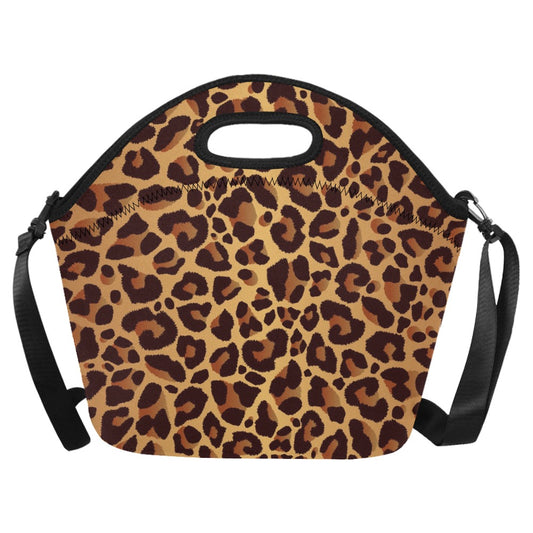Leopard Print - Neoprene Lunch Bag/Large Neoprene Lunch Bag/Large animal
