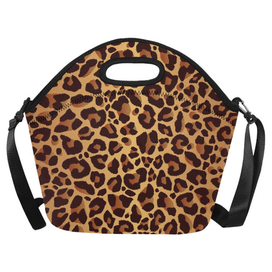 Leopard Print - Neoprene Lunch Bag/Large Neoprene Lunch Bag/Large animal Printed Offshore