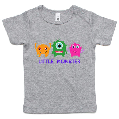 Little Monster - Baby T-shirt Grey Marle Baby T-shirt kids