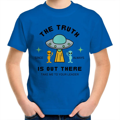 The Truth Is Out There - Kids Youth Crew T-Shirt Bright Royal Kids Youth T-shirt Sci Fi