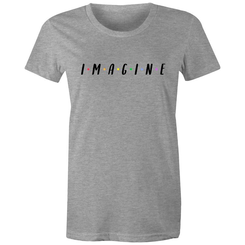 Imagine - Women's T-shirt Grey Marle Womens T-shirt Womens