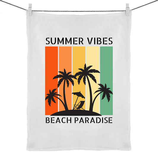 Beach Paradise - 50% Linen 50% Cotton Tea Towel Default Title Tea Towel