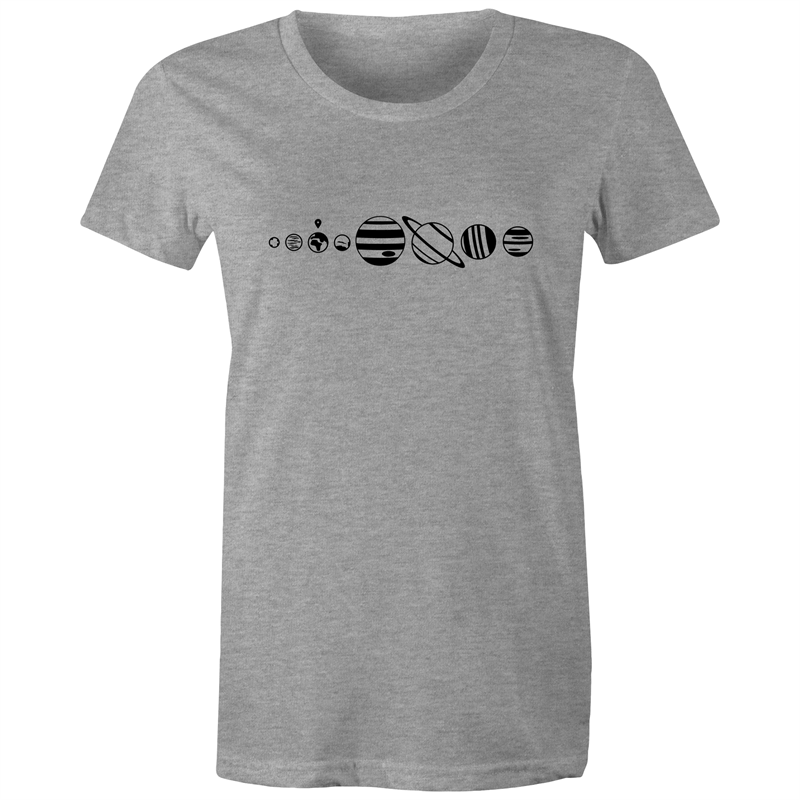You Are Here - Women's T-shirt Grey Marle Womens T-shirt Space Womens