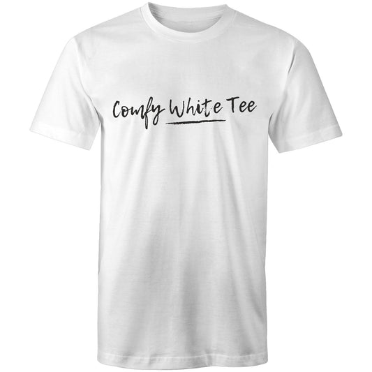 Comfy White Tee - Mens T-Shirt White Mens T-shirt Funny