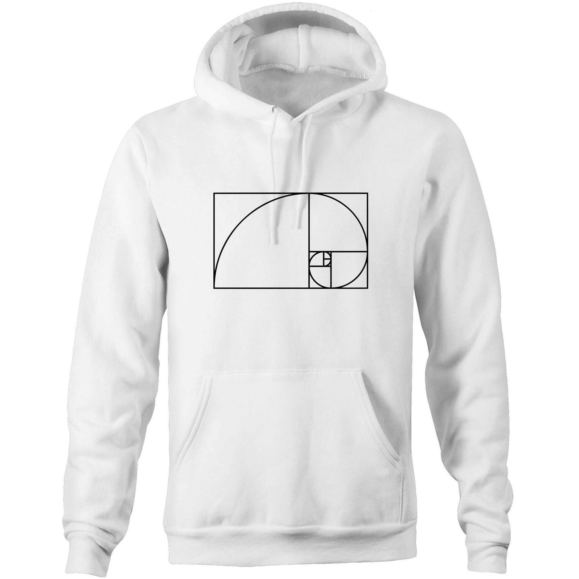 Fibonacci - Pocket Hoodie Sweatshirt White Hoodie Maths Mens Science Womens