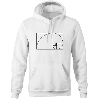 Fibonacci - Pocket Hoodie Sweatshirt White Hoodie Maths Mens Science Womens