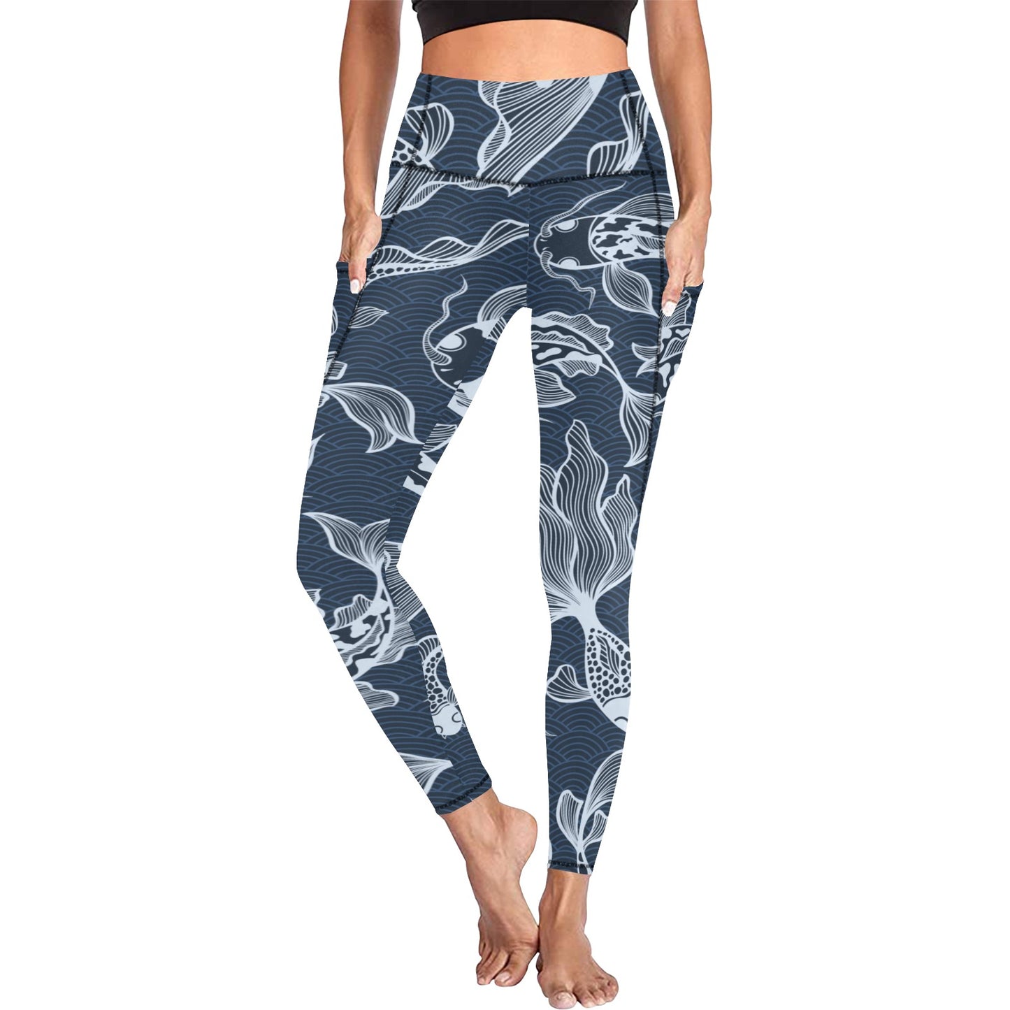 Blue Fish - Women's Leggings with Pockets Women's Leggings with Pockets S - 2XL animal