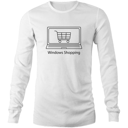 Windows Shopping - Long Sleeve T-Shirt White Unisex Long Sleeve T-shirt Mens Womens