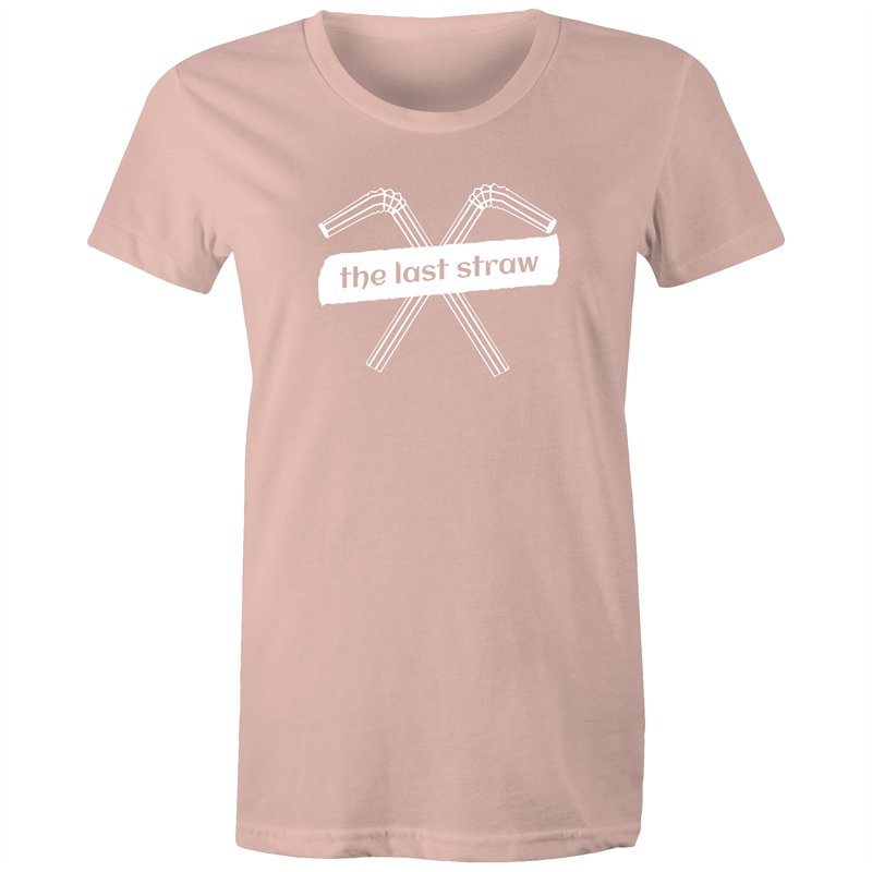 The Last Straw - Women's T-shirt Pale Pink Womens T-shirt Environment Womens