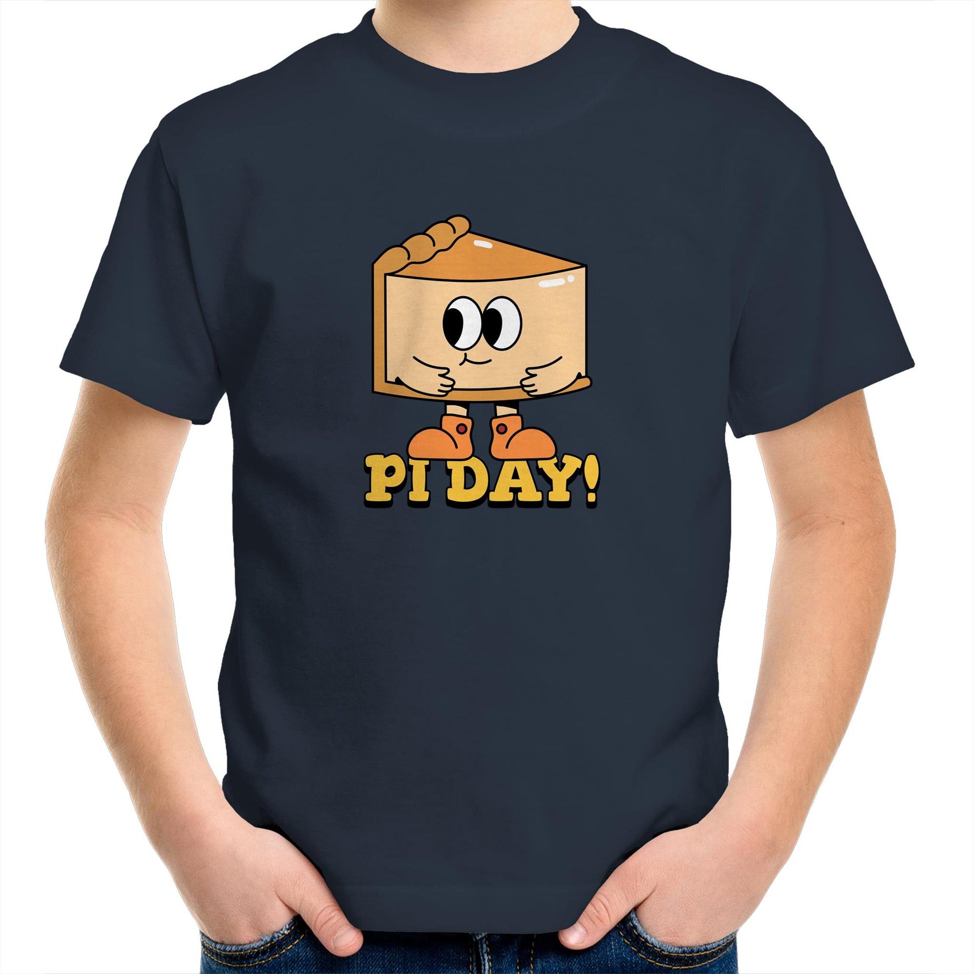Pi Day - Kids Youth Crew T-Shirt Navy Kids Youth T-shirt Maths Science