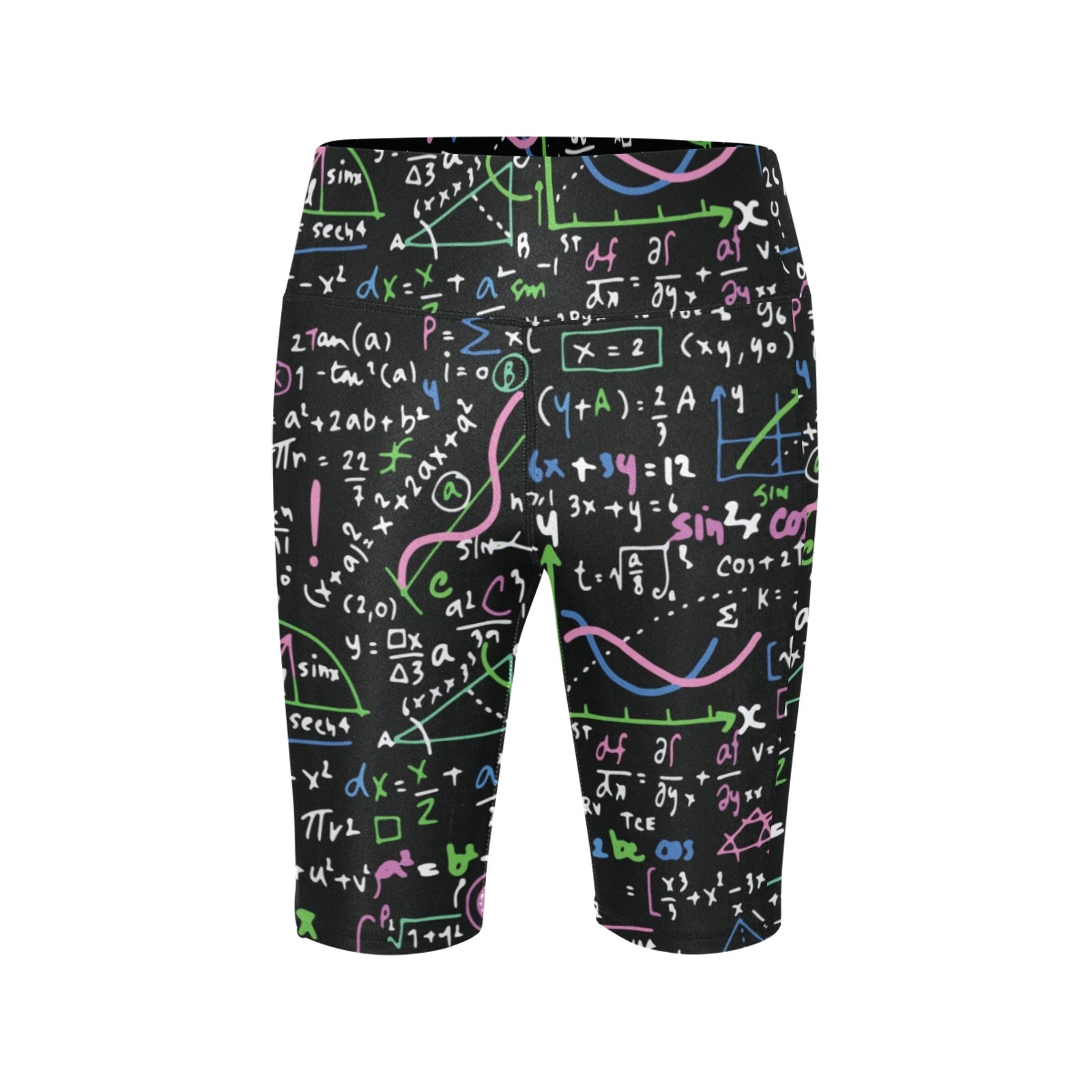 Equations In Green And Pink - Women's Bike Shorts Womens Bike Shorts Maths Science