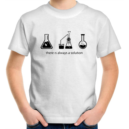 There Is Always A Solution - Kids Youth Crew T-Shirt White Kids Youth T-shirt Science