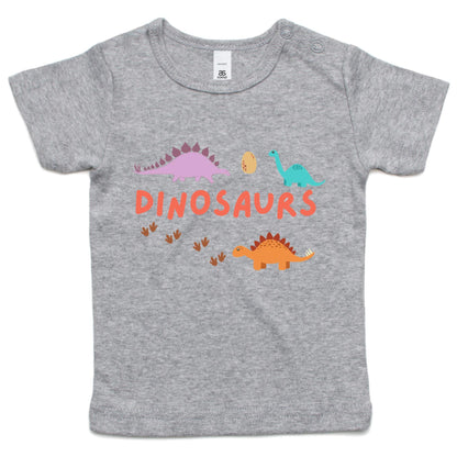 Dinosaurs - Baby T-shirt Grey Marle Baby T-shirt animal