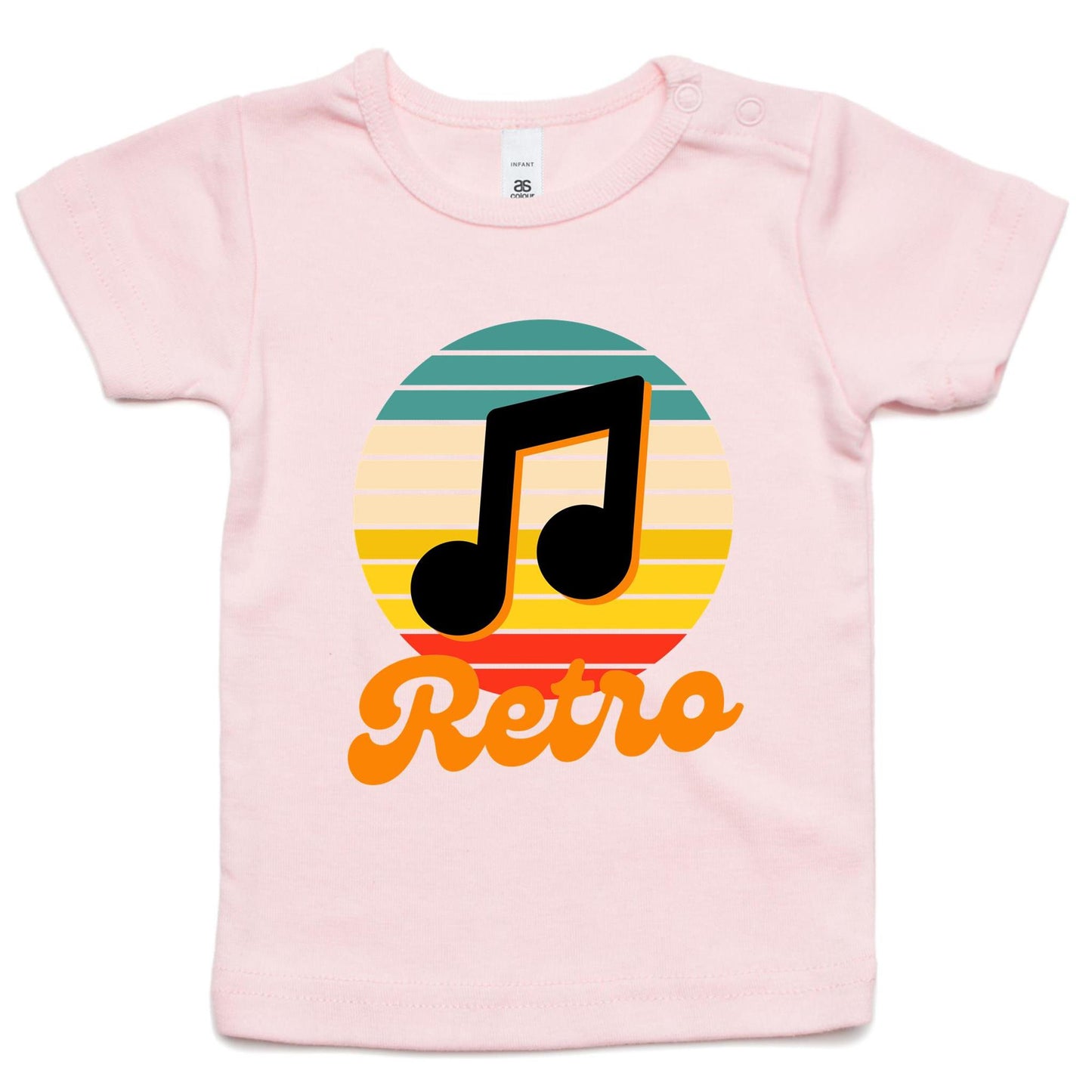 Retro Baby T-shirt Pink Baby T-shirt Retro