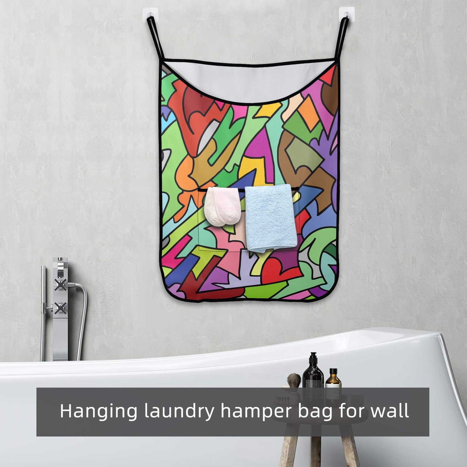 Bright Abstract - Hanging Laundry Bag Hanging Laundry Bag Printed Offshore