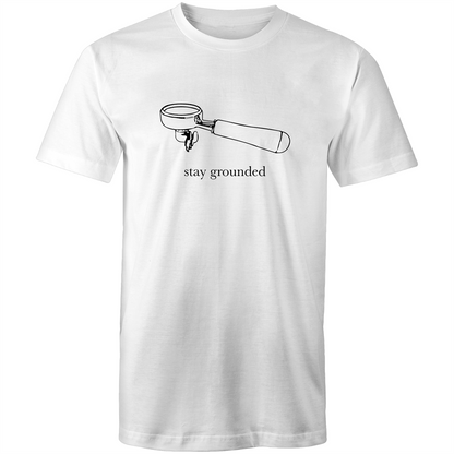 Stay Grounded - Mens T-Shirt White Mens T-shirt Coffee Mens