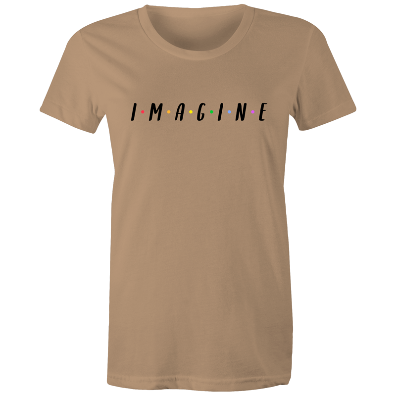 Imagine - Women's T-shirt Tan Womens T-shirt Womens