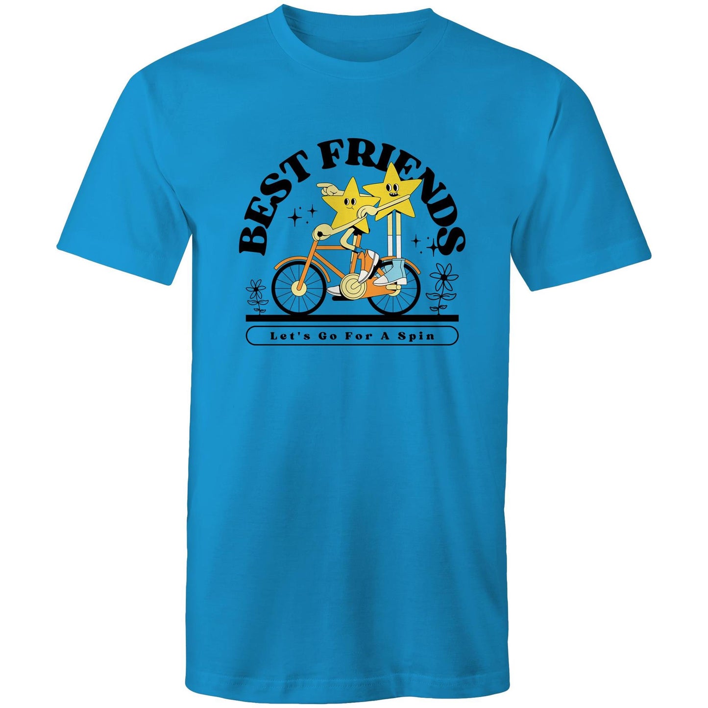 Best Friends - Mens T-Shirt Arctic Blue Mens T-shirt Retro