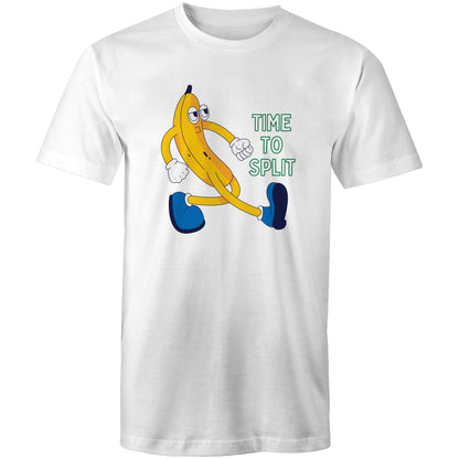 Banana, Time To Split - Mens T-Shirt White Mens T-shirt Funny