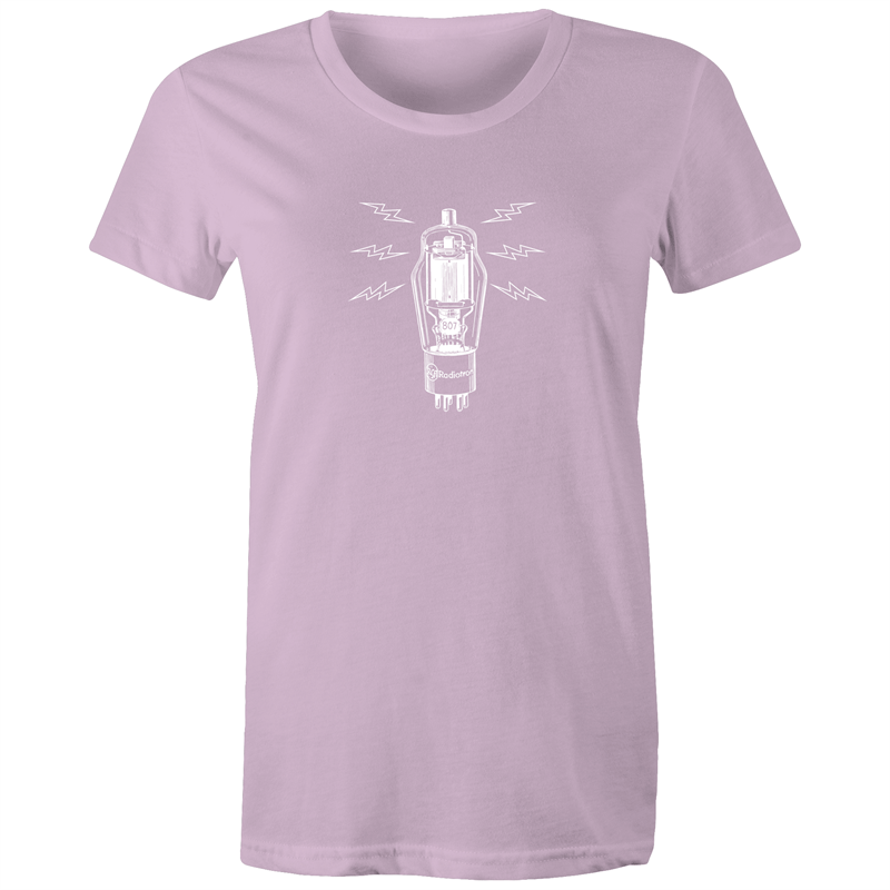 Vintage Tube Valve - Women's T-shirt Lavender Womens T-shirt Music Retro Womens