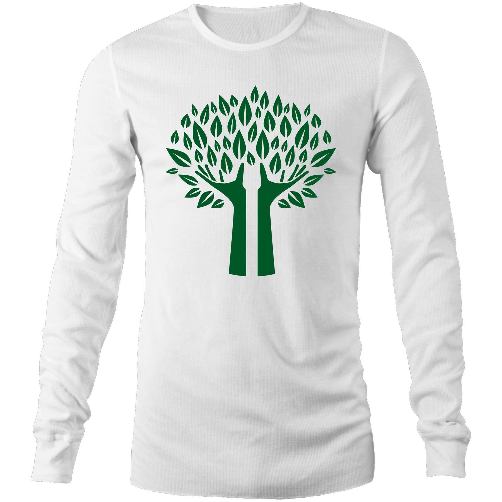 Green Tree - Long Sleeve T-Shirt White Unisex Long Sleeve T-shirt Environment Mens Plants Womens