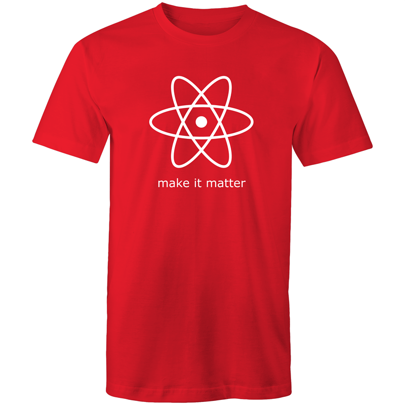 Make It Matter - Mens T-Shirt Red Mens T-shirt Funny Mens Science