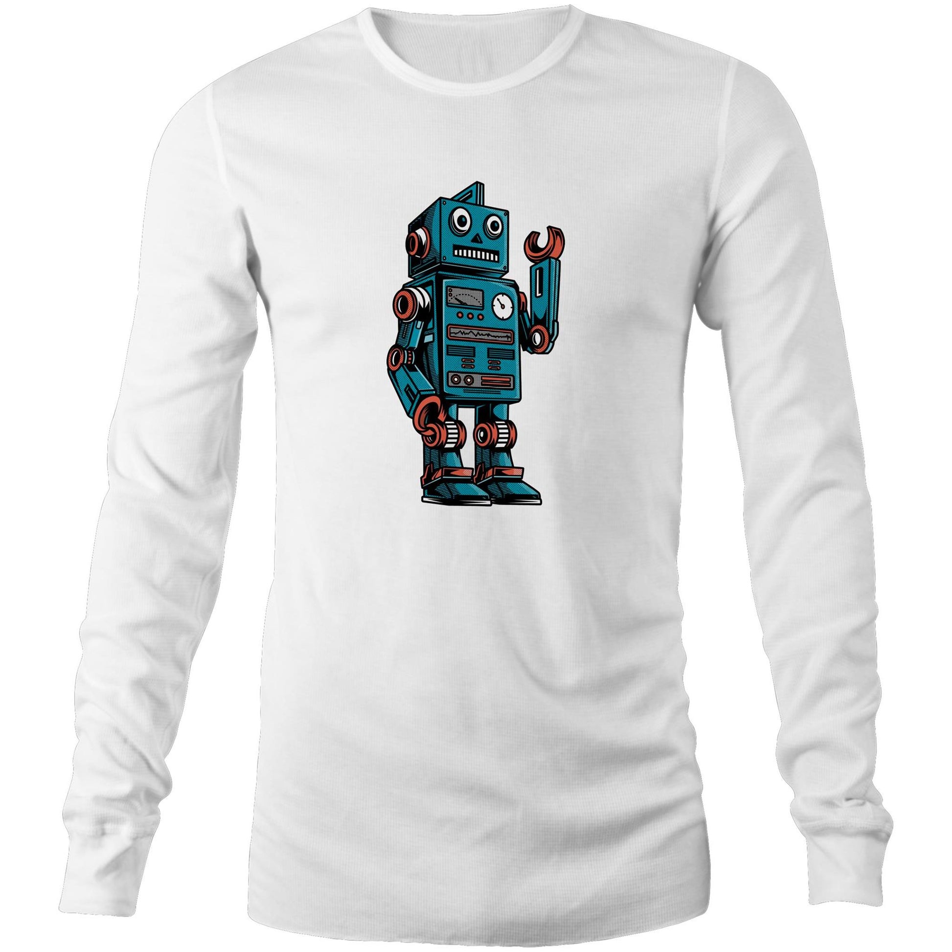 Robot - Long Sleeve T-Shirt White Unisex Long Sleeve T-shirt Sci Fi