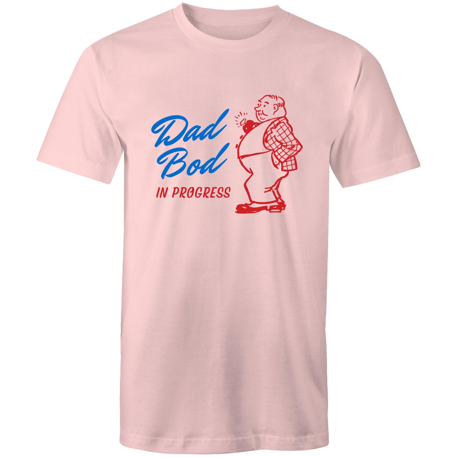 Dad Bod In Progress - Mens T-Shirt Pink Mens T-shirt Dad